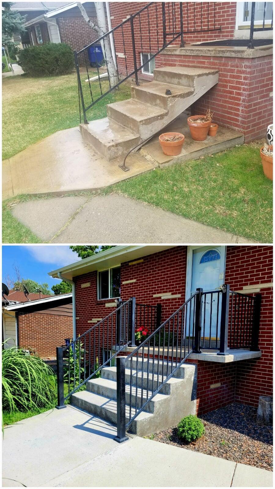 Before and After - Handrail