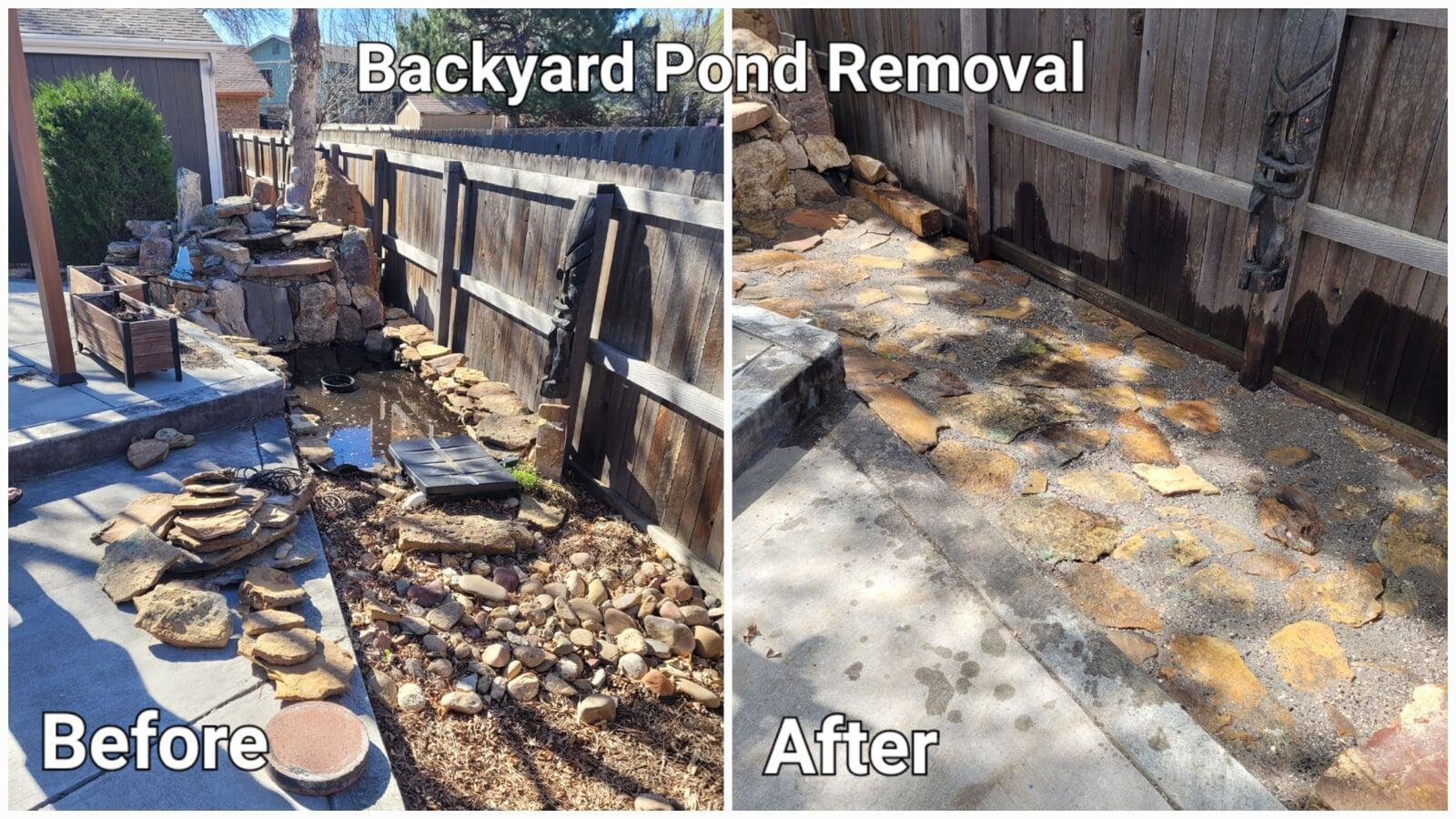 Before and After - pool removal